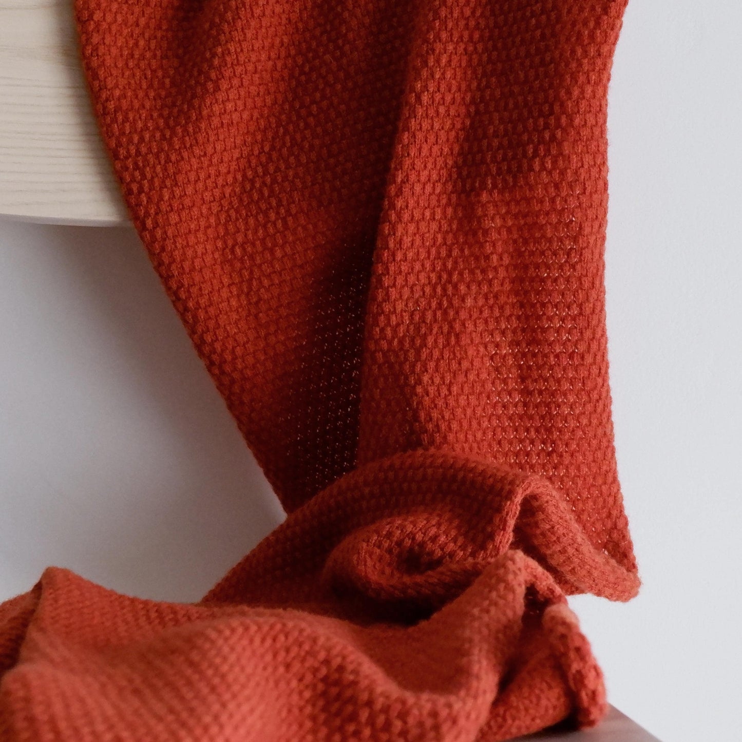 handmade knitted Superfine Italian merino wool scarf knitted in the Uk using super soft cosy merino wool the perfect gift for him and her