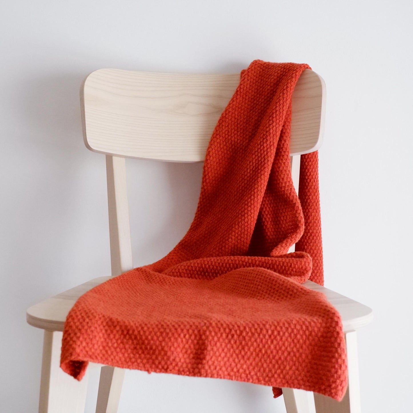 handmade knitted Superfine Italian merino wool scarf knitted in the Uk using super soft cosy merino wool the perfect gift for him and her